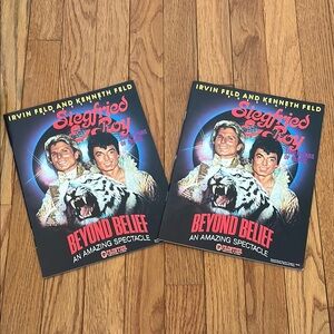 Vintage Siegfried & Roy Beyond Belief Magazine x2 Frontier Casino Las Vegas